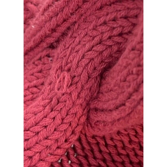 LL Bean Sweater Women's Size Medium Pale Red Turtle Neck 100% Cotton - Picture 5 of 7